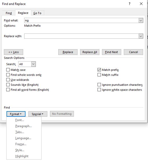 Tìm và thay thế từ trong Word trên máy tính Mac và Windows đơn giản 7 thay the tu trong Word 06