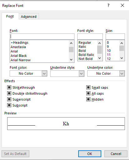 Tìm và thay thế từ trong Word trên máy tính Mac và Windows đơn giản 8 thay the tu trong Word 07