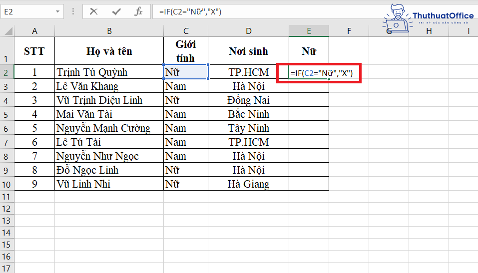 Cách sử dụng cụ thể của hàm IF trong Excel 2 hàm IF trong Excel