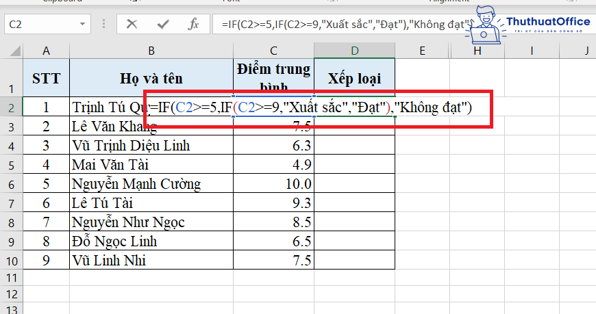 Cách sử dụng cụ thể của hàm IF trong Excel 6 hàm IF trong Excel