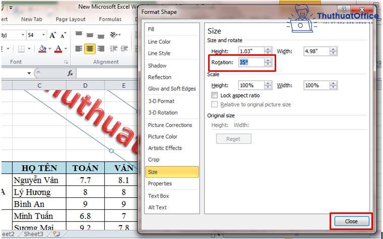 Cách xoay chữ trong Excel khiến người xem phải nghiêng mình khi nhìn vào bảng tính của bạn 11 Xoay chữ trong Excel