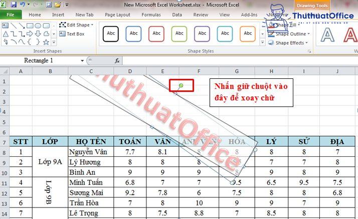 Cách xoay chữ trong Excel khiến người xem phải nghiêng mình khi nhìn vào bảng tính của bạn 13 Xoay chữ trong ExcelXoay chữ trong Excel