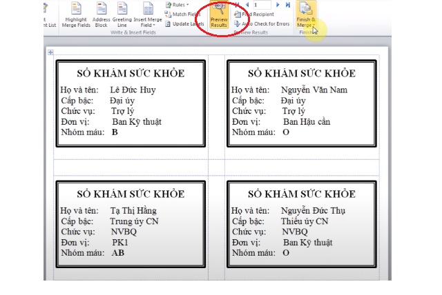 Tiết kiệm thời gian với cách trộn thư trong Word 2010 21 Tiết kiệm thời gian với cách trộn thư trong Word 2010 20
