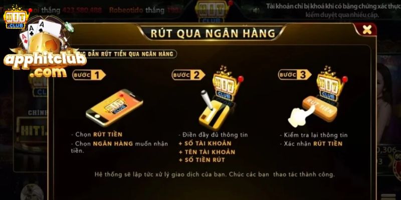 Phương thức rút tiền qua ngân hàng